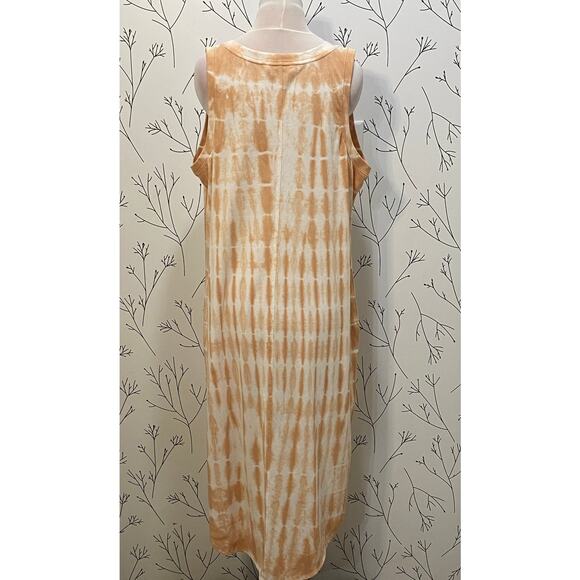SONOMA Sand Cloud Tie Dye Sleeveless Shirttail Midi Dress XLARGE Comfy Knit Boho - Picture 5 of 7